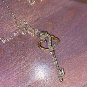 silpada sterling silver heart key necklace